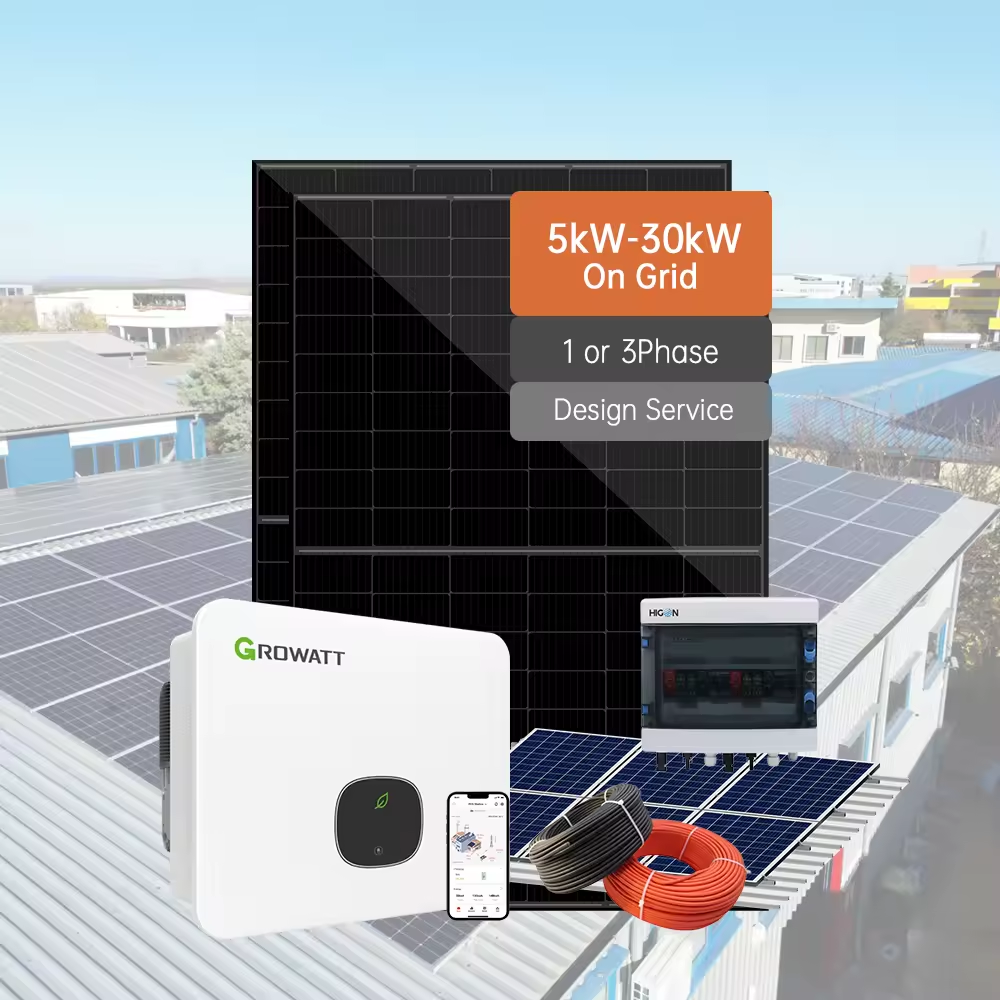 Higon 5 kW 8 kW 10 kW einphasiges On-Grid-Solarstromsystem für Zuhause