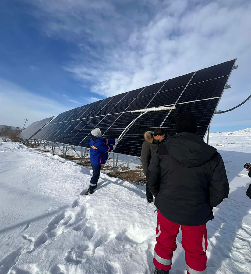 Kommerzielles 40-kW-+100-kWh-Hybrid-Solarsystem in der Mongolei